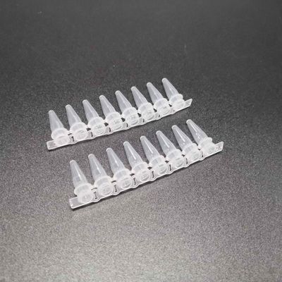 0.2mL tubo dei materiali di consumo del laboratorio medico dei tubi di PCR 8-Strip chiaro alto nessuna copertura